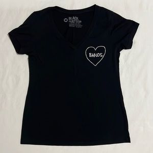 Black V-neck T-shirt